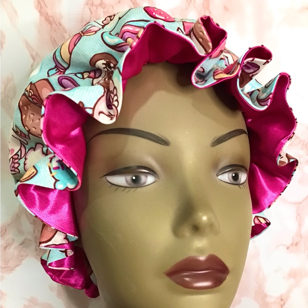Women’s Reversible Satin Bonnet Foodie